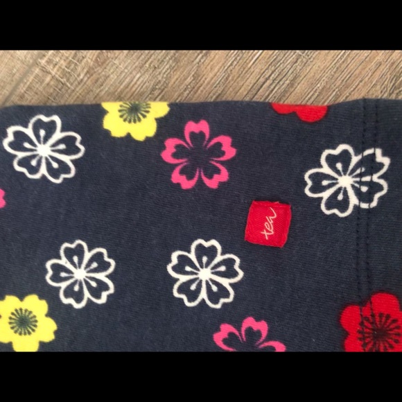 5/$25💜Tea Collection Navy Blue & Pink Floral Dress - Picture 6 of 6